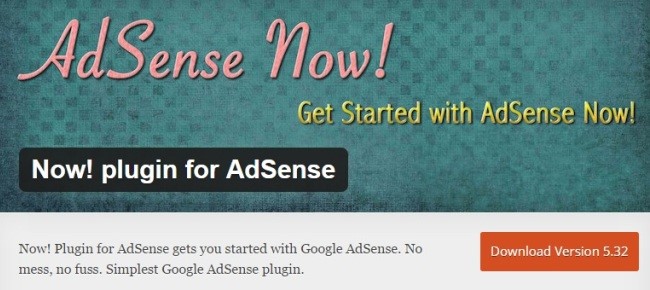 plugin adsense wordpress Now! plugin for AdSense